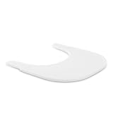 Hauck One Click - Bandeja de comer para trona de madera Alpha + y Beta +, fijación rápida sin herramientas, borde elevado, blanco (661581)
