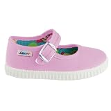javer 2418-62-ROSA-23 - Mercedita Hebilla niños loneta. Calzado de Lona cómodo para niños. Niñas Color: Rosa Talla: 23