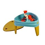 FEBER Casual Play Table, Mesa de Juegos 3 en 1, Mesita Infantil para Jardín Exterior, 3 Compartimentos para Agua, Arena y Dibujos, Accesorios de Juego Incluidos, +2 años, Famosa (FEU14000)
