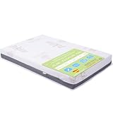 PEKITAS Colchón Minicuna 50X83 cm Grosor 10 cm Lavable Firme Reversible | Hybrido Doble Cara Funda Desmontable Transpirable Anti-ahogo Cuna Colecho Bebé Moises Cododo Fabricado en España