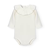 BABIDU | Body para Bebé Cuello Volante con Manga Larga Confort y Estilo -100% Algodón Natural y Fabricado en España – Body Bebé Manga Larga Extrasuave, Cómodo y Elegante