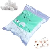 Bolas de algodón blancas redondas, algodón cosmético 200 unidades | Bolas de algodón suaves y absorbentes de algodón puro, ideales para el desmaquillado y cuidado facial diario. 2,5 cm / pieza