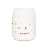 Miniland Termo Bebé para Comidas 280ml, +12h Frío y Calor | Valencia | Contenedor de Acero Inoxidable y Aislamiento de Doble Pared, Cierre Hermético para Papillas, Pure y Comidas Fuera de Casa