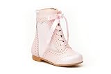 Botas Pascualas Charol-Napa para Niñas Todo Piel mod.1000. Calzado Infantil Made in Spain, Garantia de Calidad. (28, Rosa)