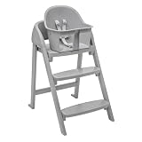 Chicco Crescendo Lite, Trona Evolutiva Bebé con 3 Configuraciones: Trona Bebés, Silla Elevadora para Niños y Taburete para adultos, De 6 meses hasta 110 kg, Cierre compacto Plegable, Gris