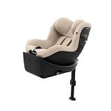 CYBEX Gold Silla de coche Sirona Gi i-Size con base, Almond Beige | Base incluida, de 3 meses a 4 años, máx. 20 kg, 61-105 cm, transpirabilidad óptima, rotación de 360°