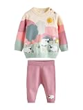 NEXT Bebés niña Conjunto de 2 piezas con jersey y leggings de punto para bebé Pink Sheep Scene numeric 62-numeric 68
