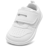 STQ KIDS Zapatillas Niño Barefoot Niña Bebe Calzado Respetuoso Blanco 23 EU | Descalzo con Caída Cero al Aire Libre Primeros Pasos Zapatos Deportivos Non-Slip Lindos Moda Clásicas
