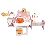 Smoby Baby Nurse, la casa de los bebés, casita para muñecos de hasta 42 cm, (no Incluido),3 Zonas de Juego,19 Accesorios, Plegable y transportable, Material Reciclado ,+3 años, Fabricado en Francia