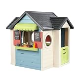 Smoby Life Chef House - Casa Restaurante de Juguete y Cocina para Niños, 48 Accesorios, Caja Registradora, Cocina, Juguete Educativo, protección Anti-UV, Material Reciclado, +2 Años (7600810407)