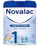 Novalac 1 Leche en Polvo de Iniciación 0-6 Meses, 800 g | Elaborada con Pediatras, Desarrollo Normal, Leche en Polvo, Lactantes, Fórmula Infantil, DHA