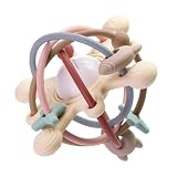 Colifree - Mordedor bebé sonajero, blandito y de fácil agarre, juguete denticion a partir de 3 meses, silicona segura libre de BPA, diseño ergonómico y con texturas