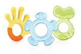 Nuby Set de dentición 3 etapas, mordedor bebé, desde 3 meses | Mordedor apto para nevera con múltiples superficies texturizadas, estimula la motricidad oral y alivia molestias de encías