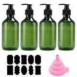 4 dispensadores de jabón, botellas de champú de 300 ml para rellenar, dispensador de gel de ducha, dispensador de bomba, botellas rellenables, botellas de champú vacías para ducha lociones champús +