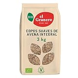 El Granero Integral -Copos Finos de Avena Integral - 3 kg Apto para veganos