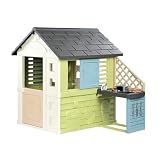 Smoby Life Casa Pretty con Cocina- Incluye Accesorios- Protección Anti-UV- con 57% Material Reciclado- Casa Infantil Exterior de jardín- Resistente a la Intemperie para niños de +2 años (7600810738)