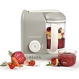 BÉABA Babycook Solo, Robot de cocina infantil 4 en 1, Tritura, cocina y cuece al vapor, Cocción rápida, Comida casera y deliciosa para bebés y niños, Color Gris