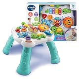 VTech-Baby Mesita Infantil Actividades Sensoriales, Mesa de Desarrollo para bebés con múltiples Juegos, Panel Interactivo extraíble, Actividad Musical y evolutiva, Regalo bebés +9 Meses, Versión ESP
