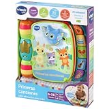 VTech-Baby Primeras Canciones, Libro Interactivo para bebés +6 Meses | Certificado CE + EN71, Libro de aprendizaje integral, pensado para familias, 19 x 22.3 x 4.4 cm, 2 pilas AAA, versión ESP