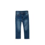 Pantalón vaquero niño denim oscuro, cómodo y resistente para uso diario