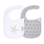 Pack 2 Baberos cierre velcro modelo estrellas-Interbaby color gris