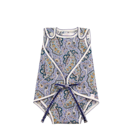 Body Vidy con estampado floral y lazo, color morado y azul – Babyzone