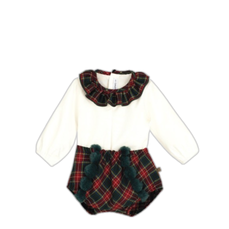 Conjunto manga larga pololo Galerna bebé niña, elegante y cómodo