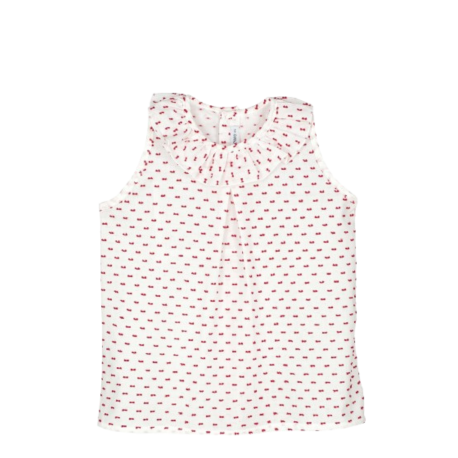 Camisa Plumeti Sin Mangas, fresca y estilosa para tu niña.