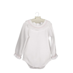 Body de bebé niña con cuello volante y manga larga