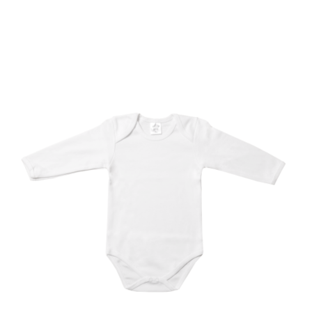 Body Americano blanco de manga larga para bebé de la marca Minhon, básico y cómodo para el cuidado diario.