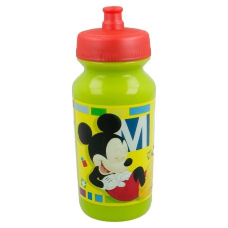 Botella Sport Push-Up 340 ml Mickey Mouse para niños, diseño de Mickey Mouse.