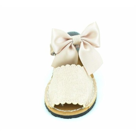 Menorquina Talón Cerrado y Contorno Festoneado Lazo - Imagen 3