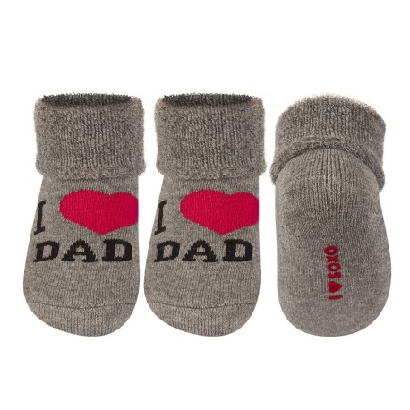 Calcetines gris bebé con mensaje