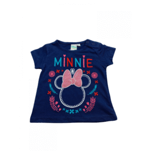 Camiseta marino manga corta para bebé Minnie.