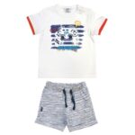 Conjunto corto Playmore con camiseta de manga corta y pantalón corto, de Yatsi.