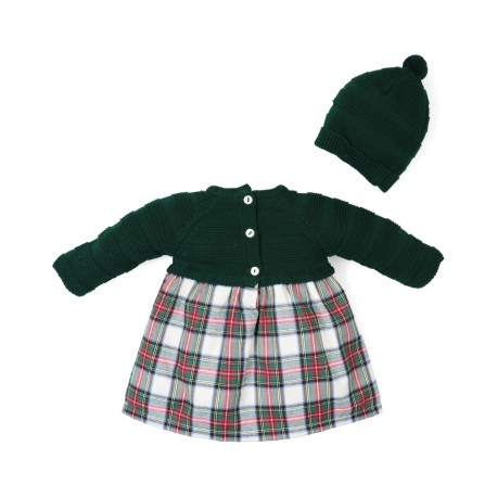 Conjunto para bebé de 2 piezas: vestido y gorro, suave y cómodo para recién nacido
