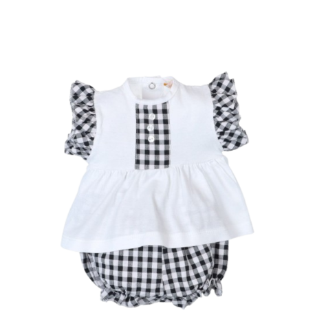 Conjunto Manga Corta Tony Bambino, camiseta de algodón suave con detalles coloridos, perfecta para la comodidad de tu bebé.