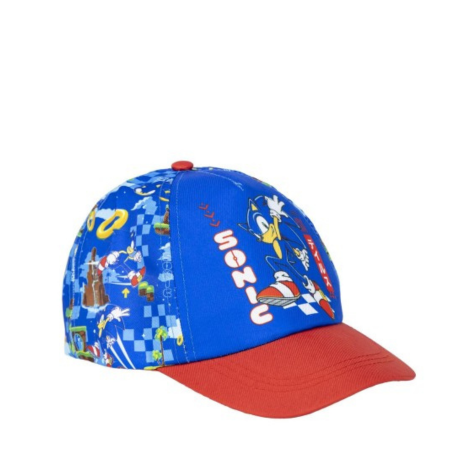 Gorra visera curva Sonic niño 6-14 años Disney Baby, diseño vibrante con personajes del videojuego, ideal para fans de Sonic.