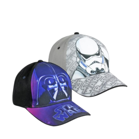 Gorra Star Wars de Disney Baby, con diseño de Darth Vader y Stormtrooper, un accesorio único para fans de Star Wars.