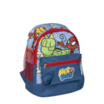 Mochila Trekking Avengers con diseño de superhéroes, Spider-Man, Hulk, Iron Man, y Capitán América, ideal para pequeños aventureros.