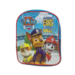 Mochila guardería Patrulla Canina con diseño de los personajes Chase, Marshall y Rubble.