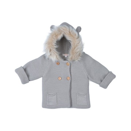 Chaqueta bebé con capucha y pelito Tony Bambino