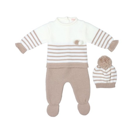 Conjunto de 3 piezas para bebé de punto Tony Bambino