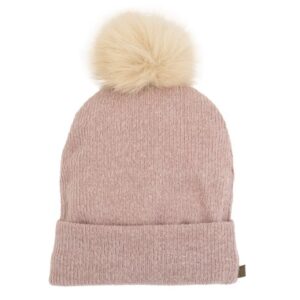 Gorro bebé rosa viejo con pompón - Calamaro Baby