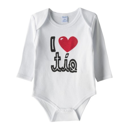 Pack 2 bodies bebé manga larga algodón con mensaje, color blanco.
