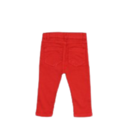 Pantalón rojo para bebé niña de Street Monkey, diseño cómodo y práctico para el día a día.