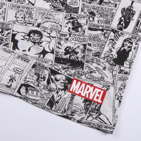 Pijama corto niño algodón Avengers: Los Vengadores con estampado de superhéroes, de Disney Baby.