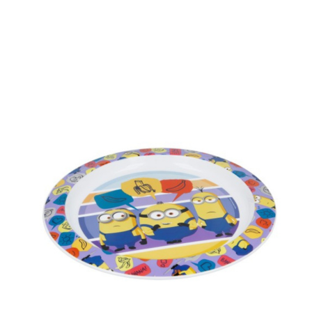 Plato Micro Kids Minions Disney Baby, diseño divertido con personajes de los Minions, ideal para los más pequeños.