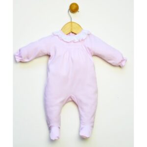 Pijama tipo pelele algodón cuello volante de la marca Popys.