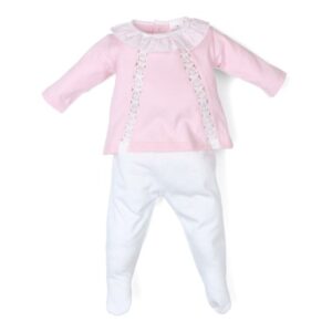 Conjunto polaina cuello volante